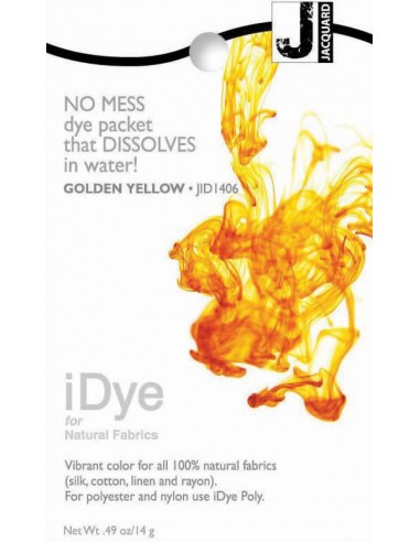 iDye 14g Gold Yellow natural fabric