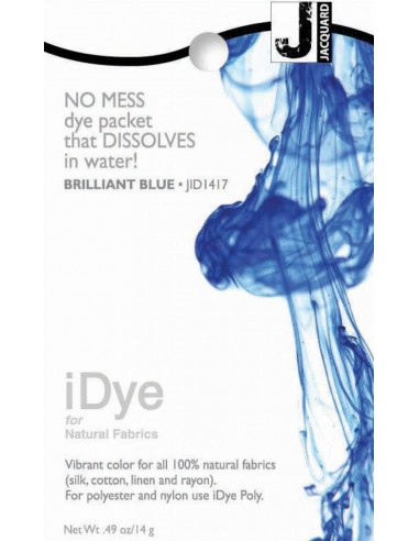 iDye 14g Brilliant Blue natural fabric