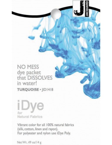 iDye 14g Turquoise natural fabric