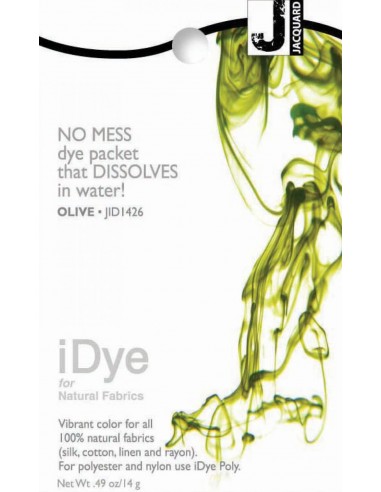iDye 14g Olive natural fabric