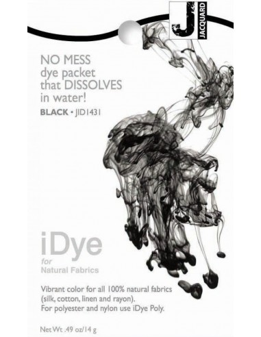 iDye 14g Black natural fabric
