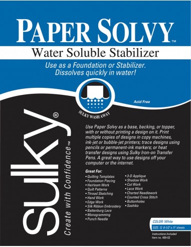 Sulky Papier Solvy 12 pcs