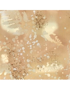 Sand Fossil Fern cotton fabric