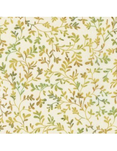 Natural Vines Metallic cotton fabric
