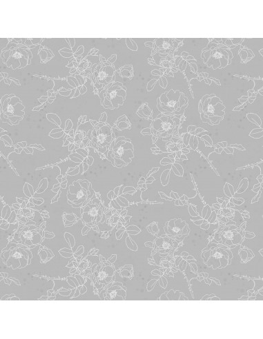 Coupon 20x110 cm Grey Paris Toile cotton fabric