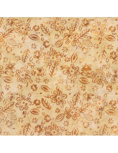 Tkanina bawełniana Tan Small Floral Batik