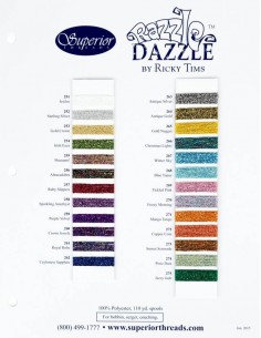 Razzle Dazzle Polyester Metallic Thread 8wt 110yds Ruby... 2