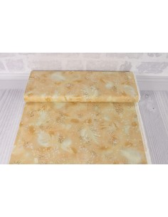 Sand Fossil Fern cotton fabric 2