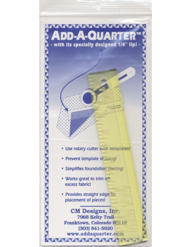 Add A-Quarter Paper Piecing Ruler 1in x 6in