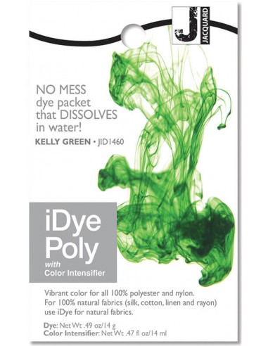iDye Poly 14g Kelly Green synthetic fabric