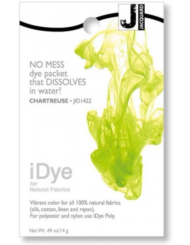 iDye 14g Chartreuse natural fabric