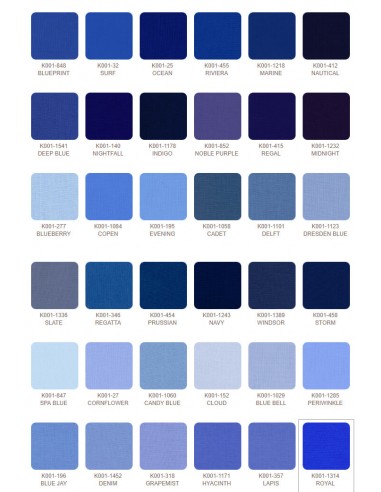 Solid cotton fabric Robert Kaufman Kona Royal indigo blue Color