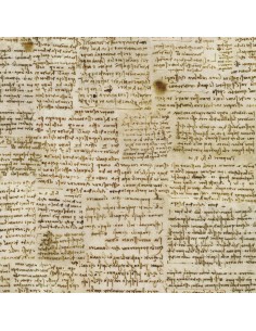 Tkanina bawełniana Antique Leonardo Da Vinci Writing