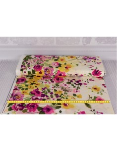 Tkanina bawełniana Natural Double Border 2