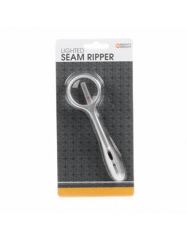 LED Lighted Seam Ripper with Magnifier Silver