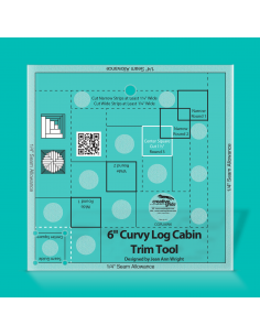 Linijka Creative Grids Curvy Log Cabin Trim Tool 6in