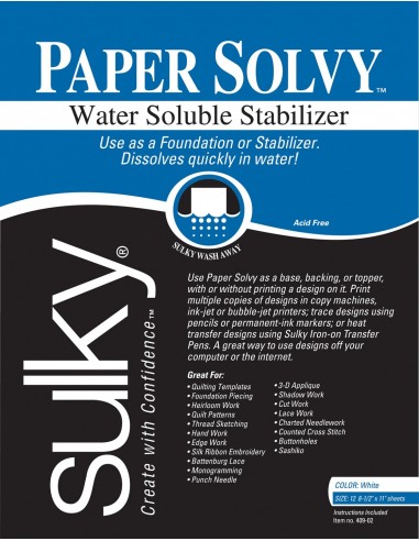 Sulky Papier Solvy 21,6cm x 28cm