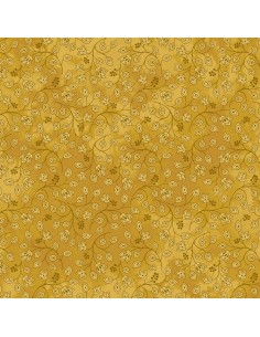 Tkanina bawełniana Gold Mini Bud Tonal