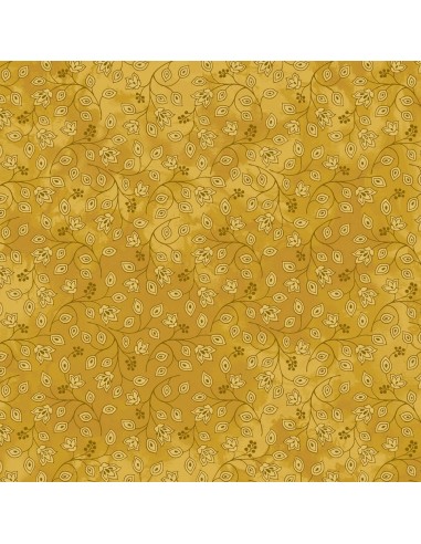 Gold Mini Bud Tonal cotton fabric