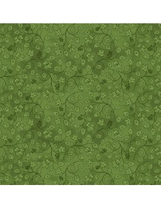 Tkanina bawełniana Green Mini Bud Tonal