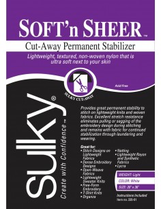 Cut Away Soft N Sheer Stabilizer White 20in x 1yd
