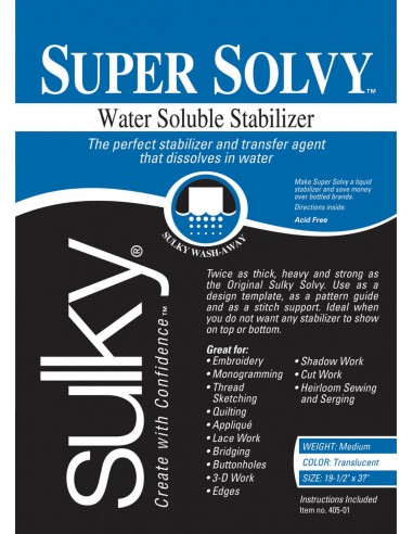 Super Solvy Water Soluble Stabilizer 20in x 1yd