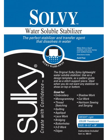 Solvy Lightweight Water Soluble Stabilizer 20in x 1yd