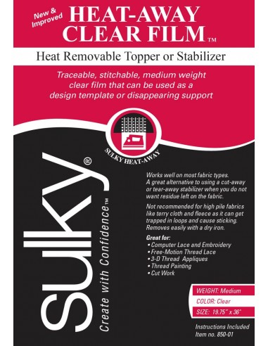 Heat Away Clear Film Brush Off Stabilizer 19 3/4in x 36in