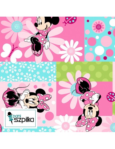 Disney Minnie Mouse Springs Creative licensed cotton fabric  50 cm x 55 cm (1FQ)
