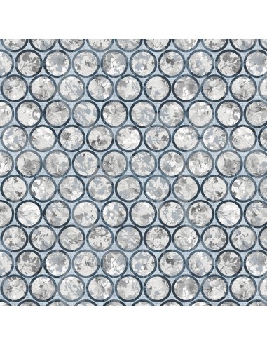 Light Grey Circles cotton fabric