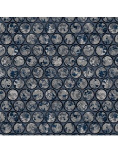 Midnight Circles cotton fabric