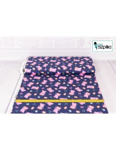 Peppa Pig Seaside licensed cotton fabric 2