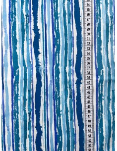 Multi Watercolor Stripe cotton fabric 2