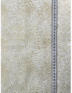 Tkanina bawełniana Fog Texture Gold Metallic 2