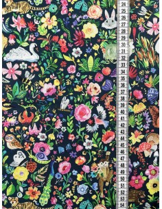 Multi Garden of Life cotton fabric 2