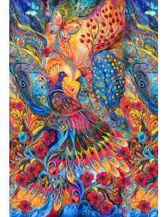 Panel bawełniany Multi Painted Peacock