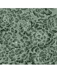 Sage Japanese Small Floral cotton fabric