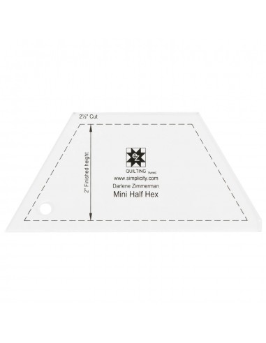 EZ Mini Half Hexagon Acrylic Ruler