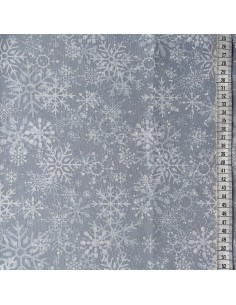 Tkanina bawełniana Grey Snowflake 2
