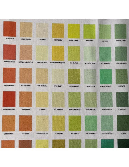 Multi Kona Solids Printed Color Chart
