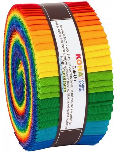 Jelly Roll Kona Cotton Bright Rainbow Palette 40 pcs