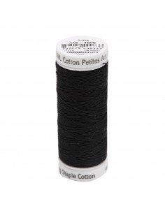Nici bawełniane do haftu i pikowania 12wt Black 45m czarne