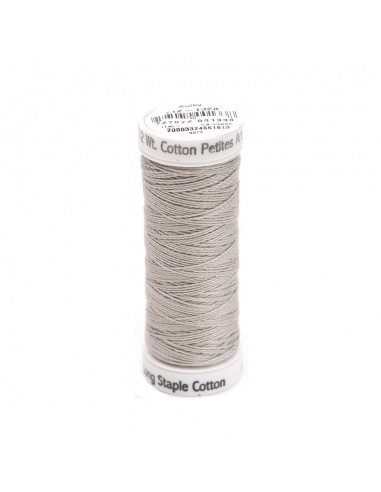 Cotton thread 12wt 45m Nickel Grey
