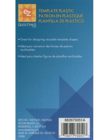 Blank Plastic Template Sheet 12in x 18in